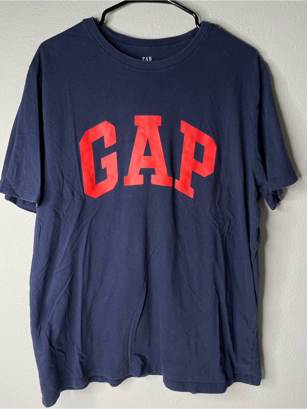 GAP Navy Tee with Bright Red Logo